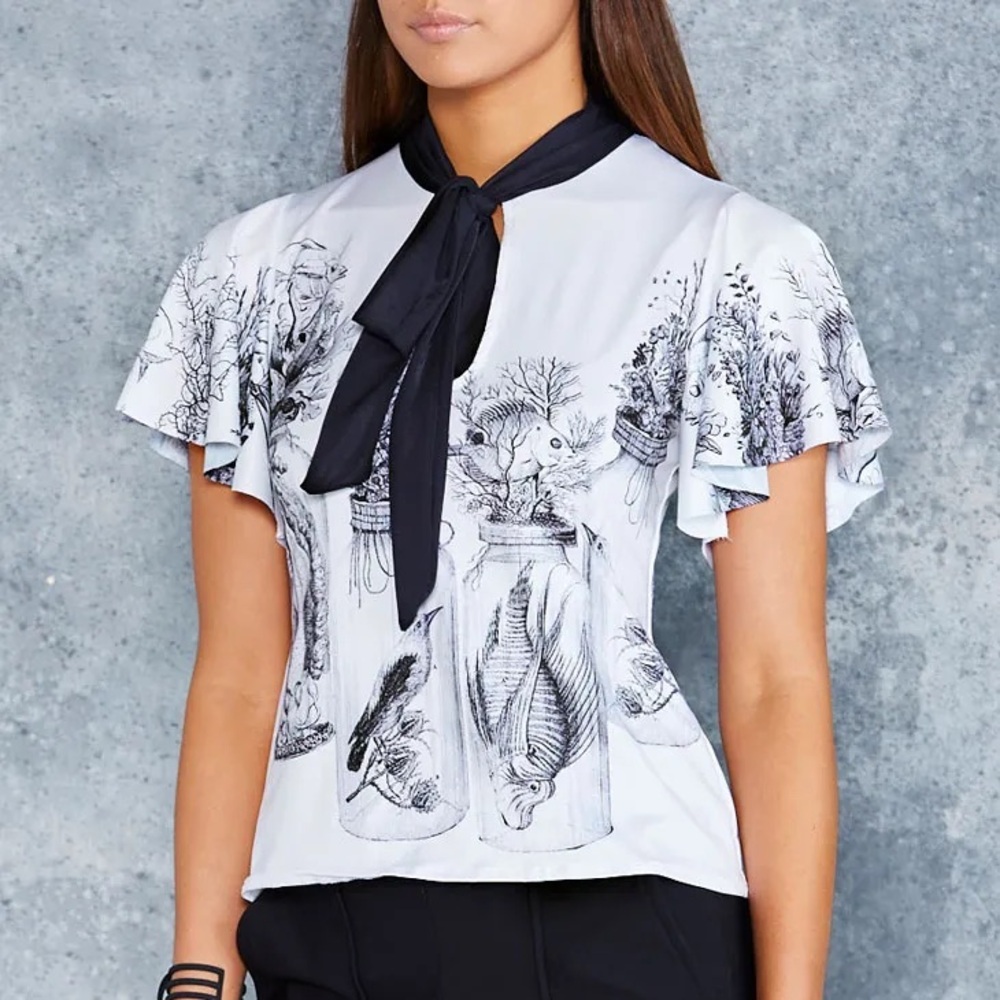 Blackmilk Clothing The Embalmed Flouncy Top Limited Edition